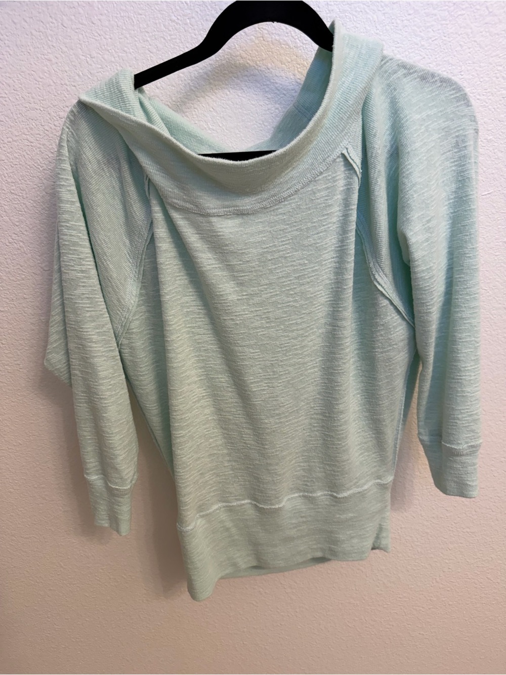 Free People Lightweight Mint Cowlneck Sweater